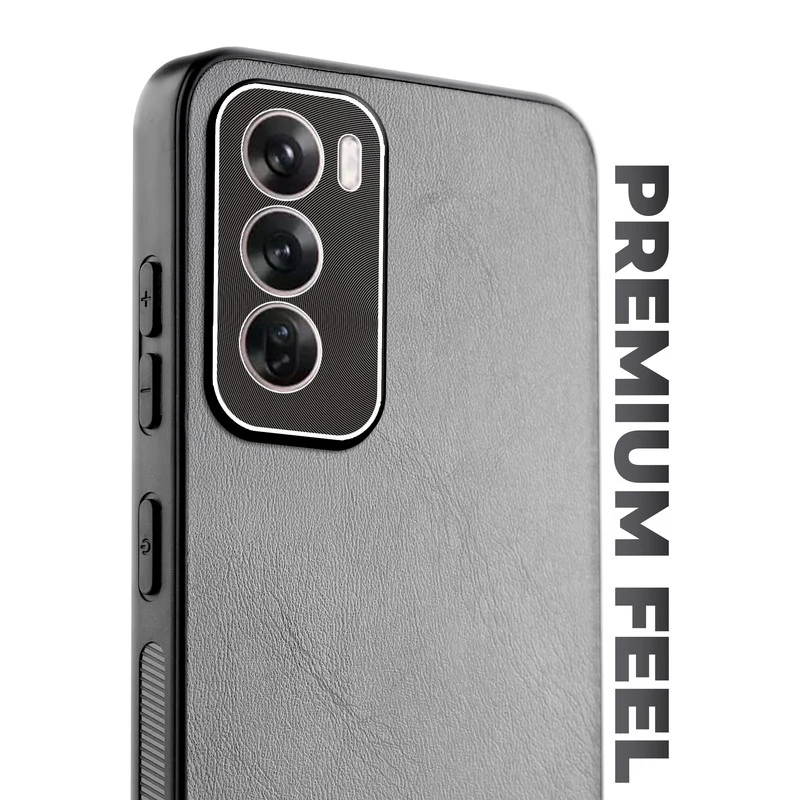 Unimore Leather Hard Case with Shiny Camera Protection For Oppo Reno 12 Pro 5G - Image 16