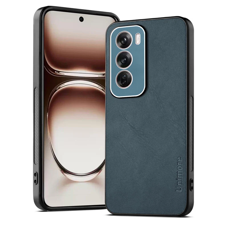 Unimore Leather Hard Case with Shiny Camera Protection For Oppo Reno 12 Pro 5G - Image 21