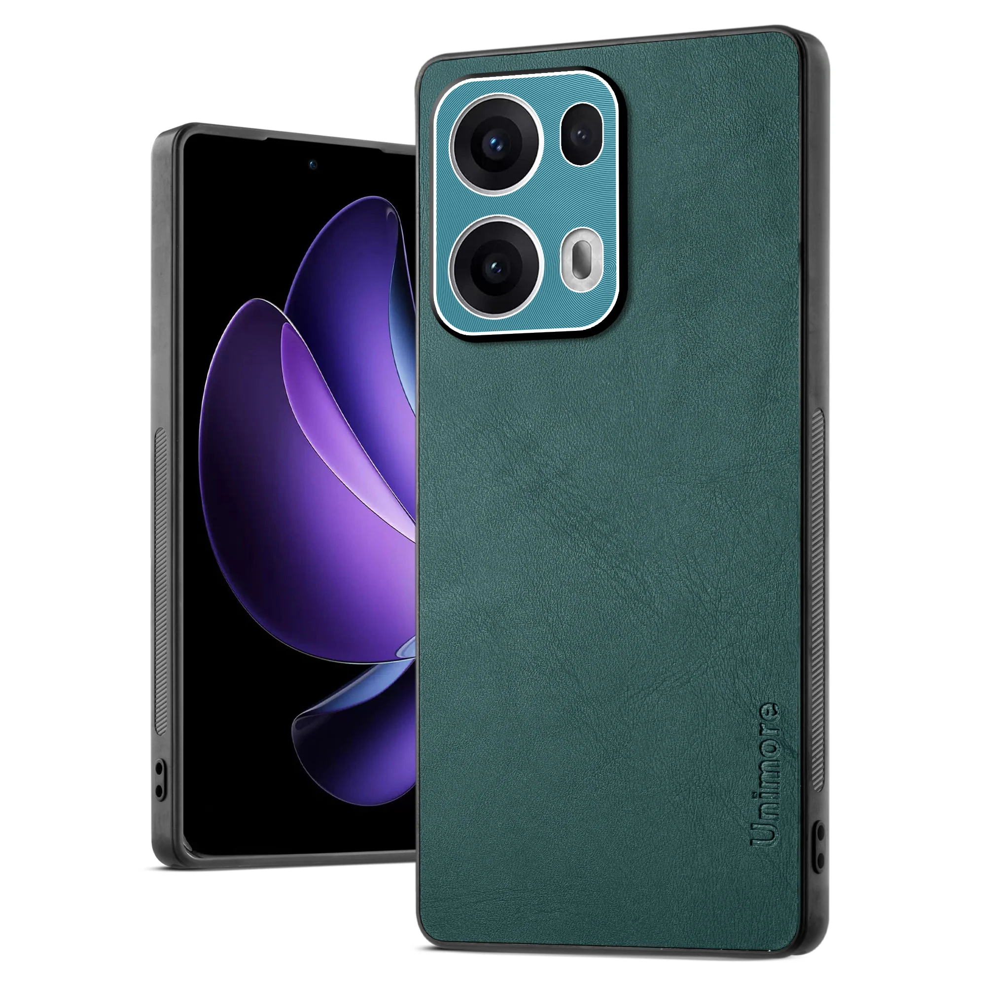 Unimore Leather Hard Case with Shiny Camera Protection For Oppo Reno 13 Pro 5G - Image 9