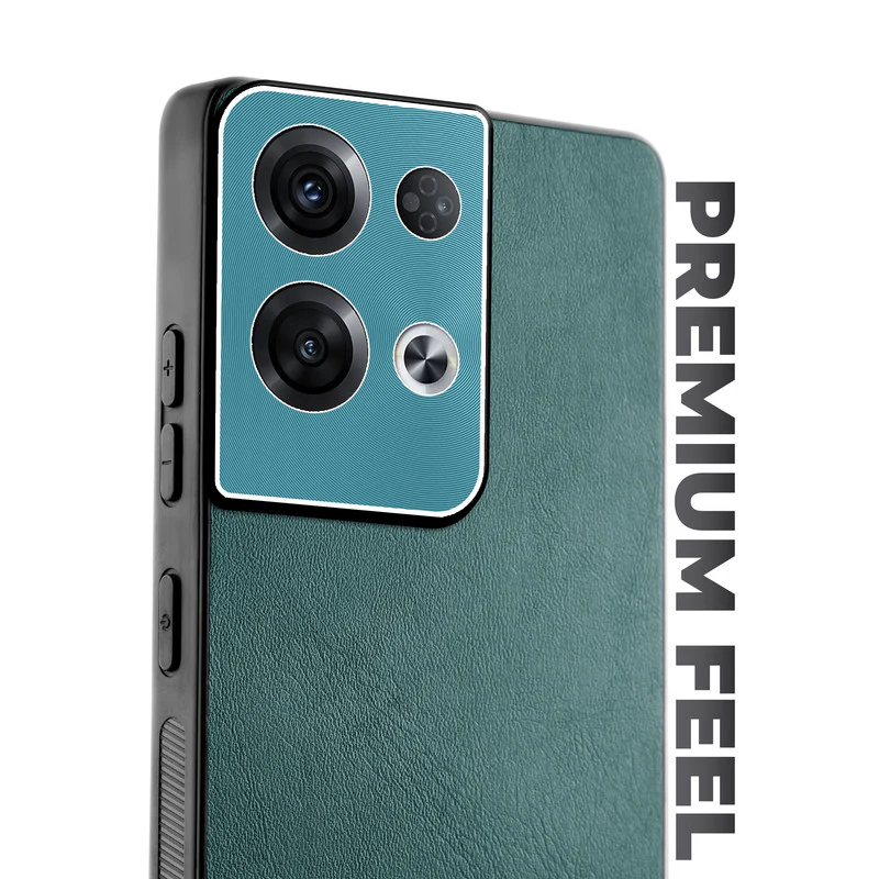 Unimore Leather Hard Case with Shiny Camera Protection For Oppo Reno 8 Pro 5G - Image 10