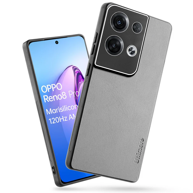 Unimore Leather Hard Case with Shiny Camera Protection For Oppo Reno 8 Pro 5G - Image 13