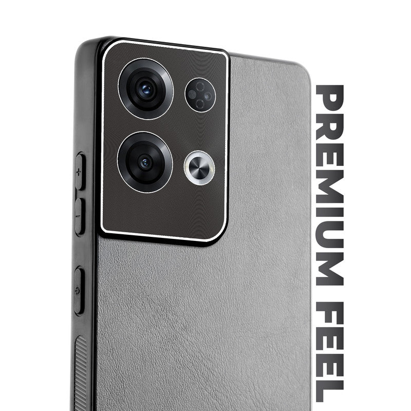 Unimore Leather Hard Case with Shiny Camera Protection For Oppo Reno 8 Pro 5G - Image 16