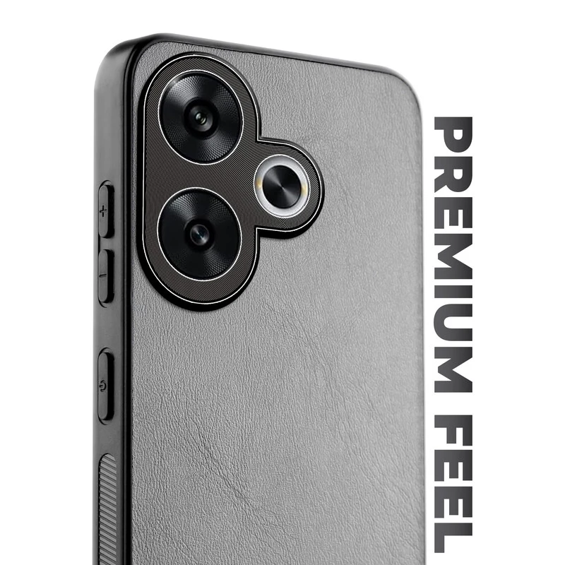 Unimore Leather Hard Case with Shiny Camera Protection For Poco F6 5G - Image 16