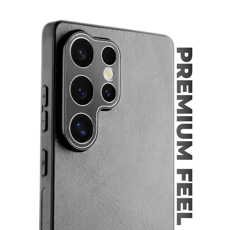 Unimore Leather Hard Case with Shiny Camera Protection For Samsung S23 Ultra 5G - Image 16