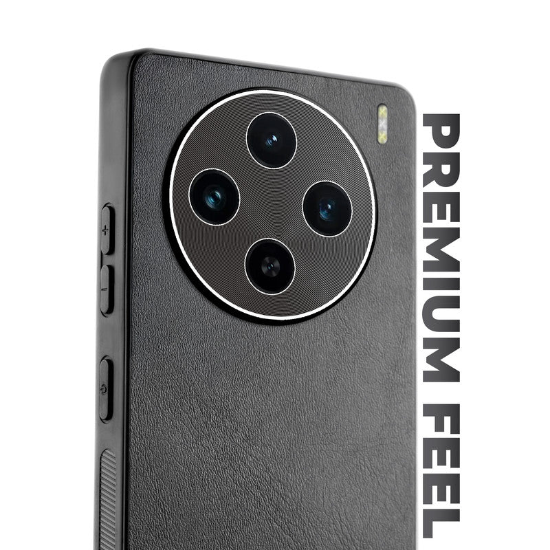 Unimore Leather Hard Case with Shiny Camera Protection For Vivo X100 5G - Image 4