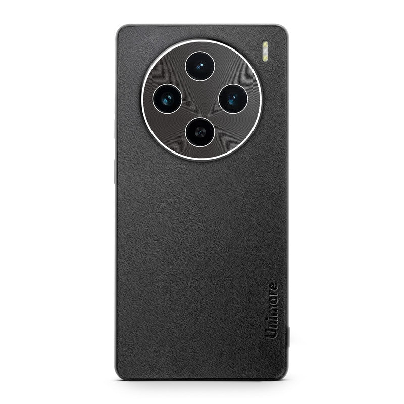 Unimore Leather Hard Case with Shiny Camera Protection For Vivo X100 5G - Image 5