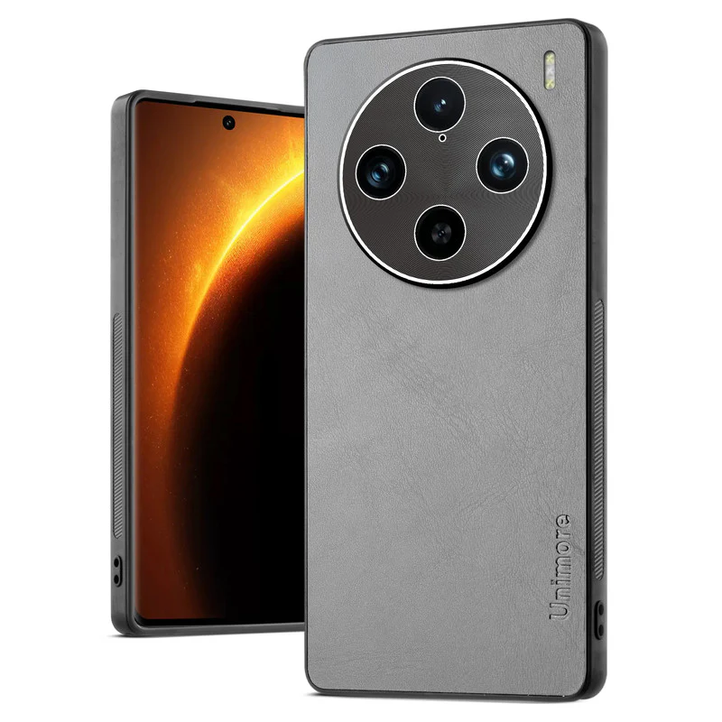 Unimore Leather Hard Case with Shiny Camera Protection For Vivo X100 Pro 5G - Image 15