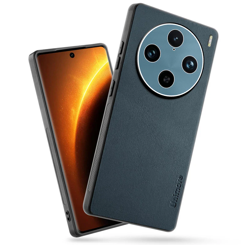 Unimore Leather Hard Case with Shiny Camera Protection For Vivo X100 Pro 5G - Image 19