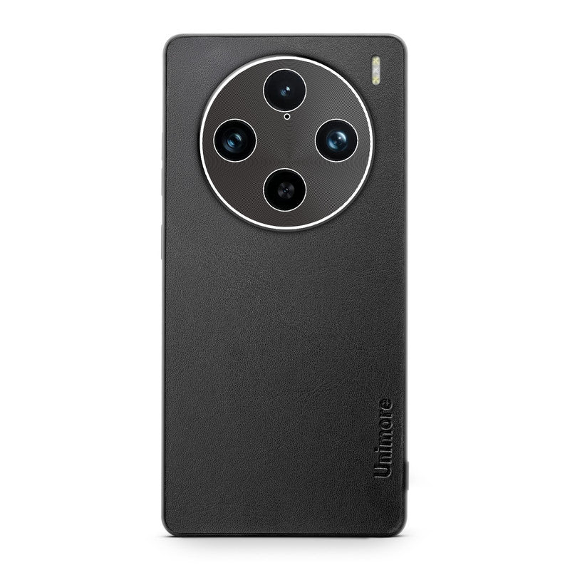 Unimore Leather Hard Case with Shiny Camera Protection For Vivo X100 Pro 5G - Image 5