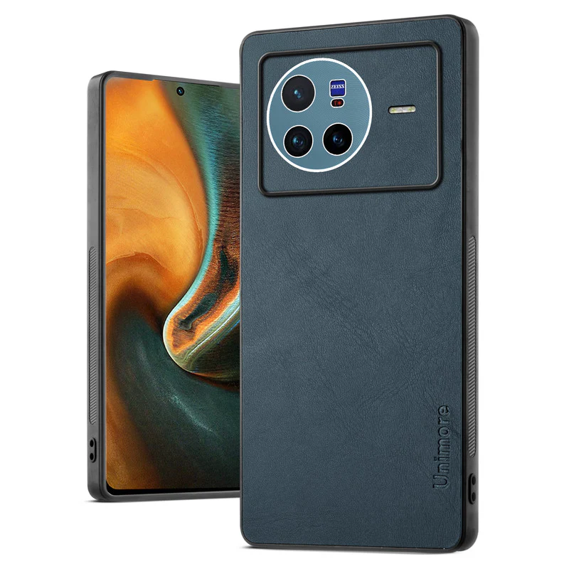 Unimore Leather Hard Case with Shiny Camera Protection For Vivo X80 5G - Image 21