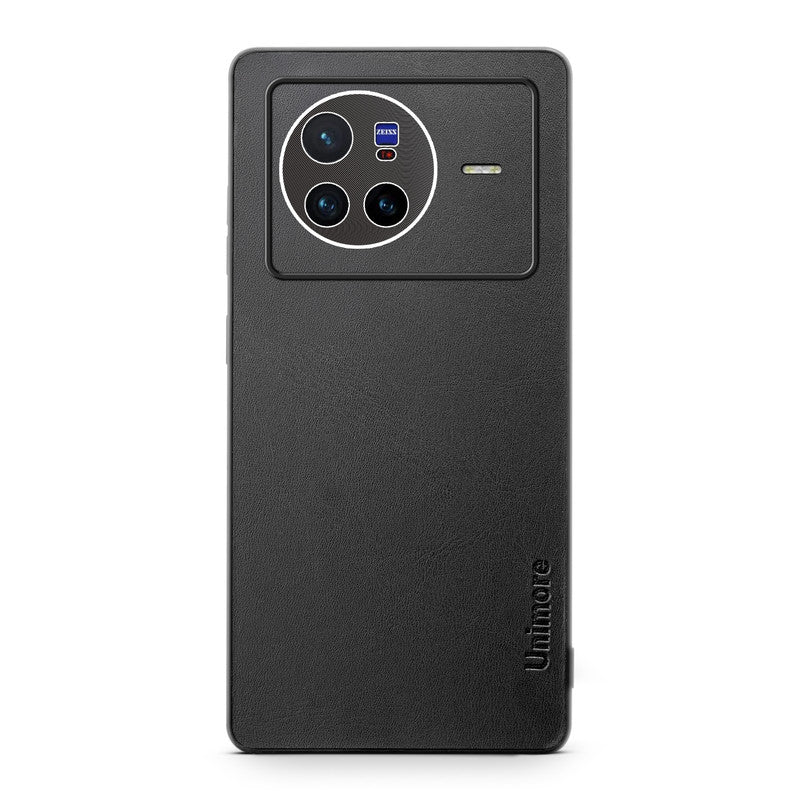 Unimore Leather Hard Case with Shiny Camera Protection For Vivo X80 5G - Image 5