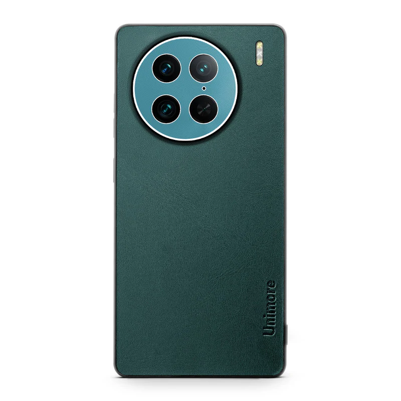 Unimore Leather Hard Case with Shiny Camera Protection For Vivo X90 Pro 5G - Image 11