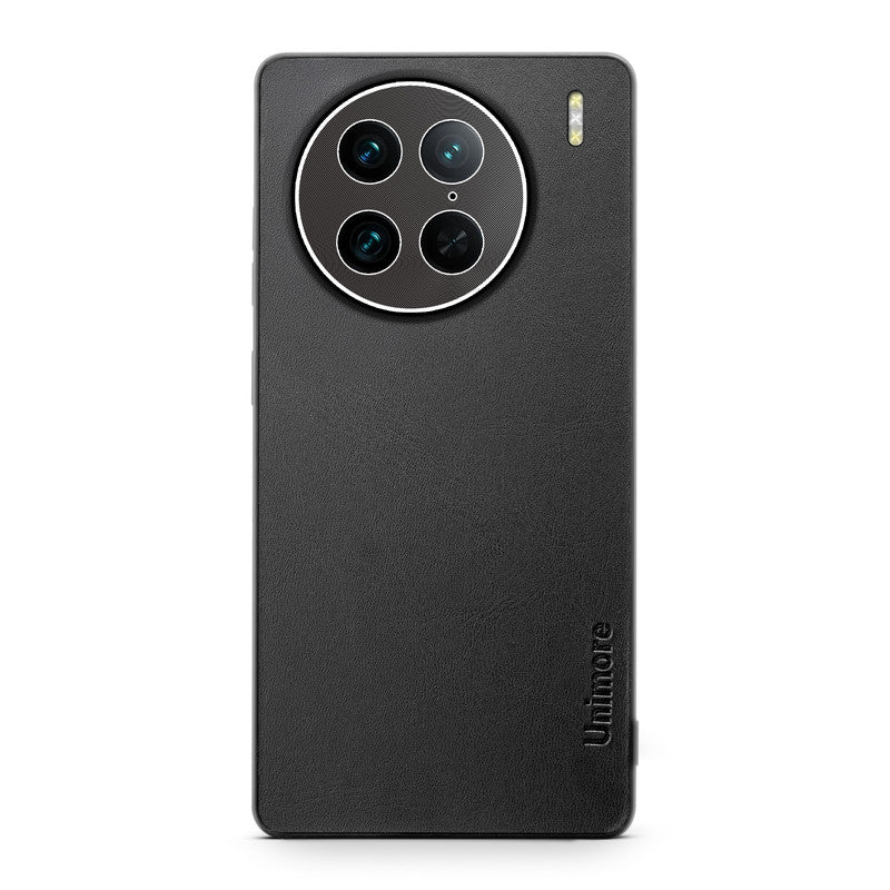 Unimore Leather Hard Case with Shiny Camera Protection For Vivo X90 Pro 5G - Image 5