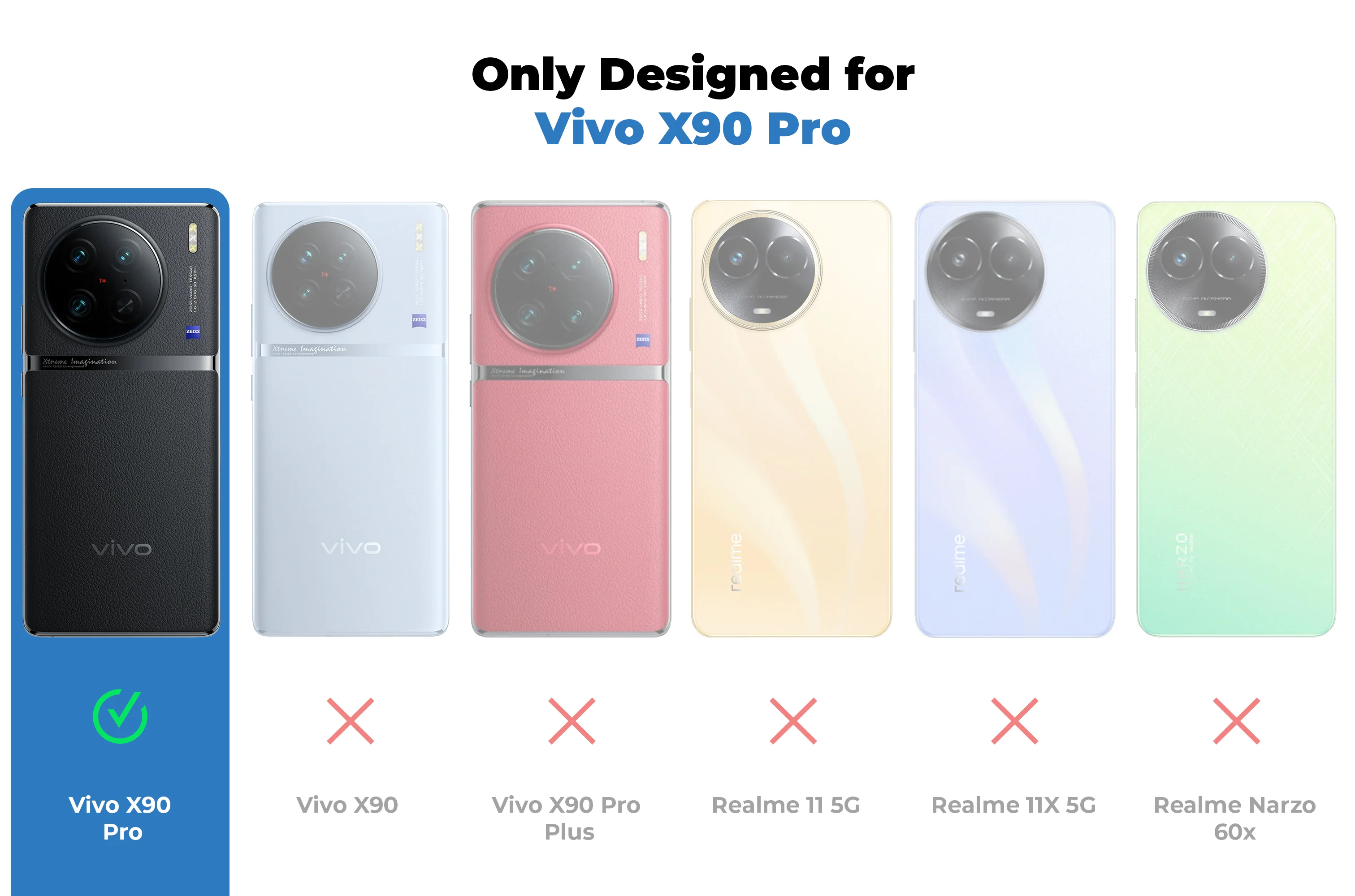 Unimore Leather Hard Case with Shiny Camera Protection For Vivo X90 Pro 5G - Image 8