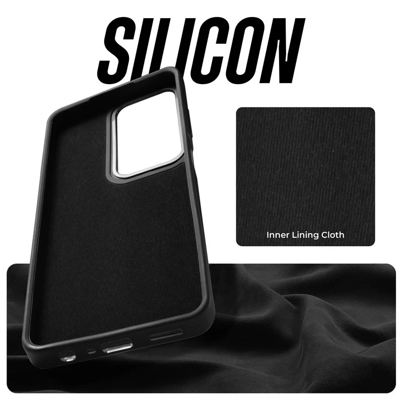 Soft Silicone Mobile Back Cover For Vivo Y300 Plus 5G with Dash Type Groove and Matte Gray Camera Ring - Image 5