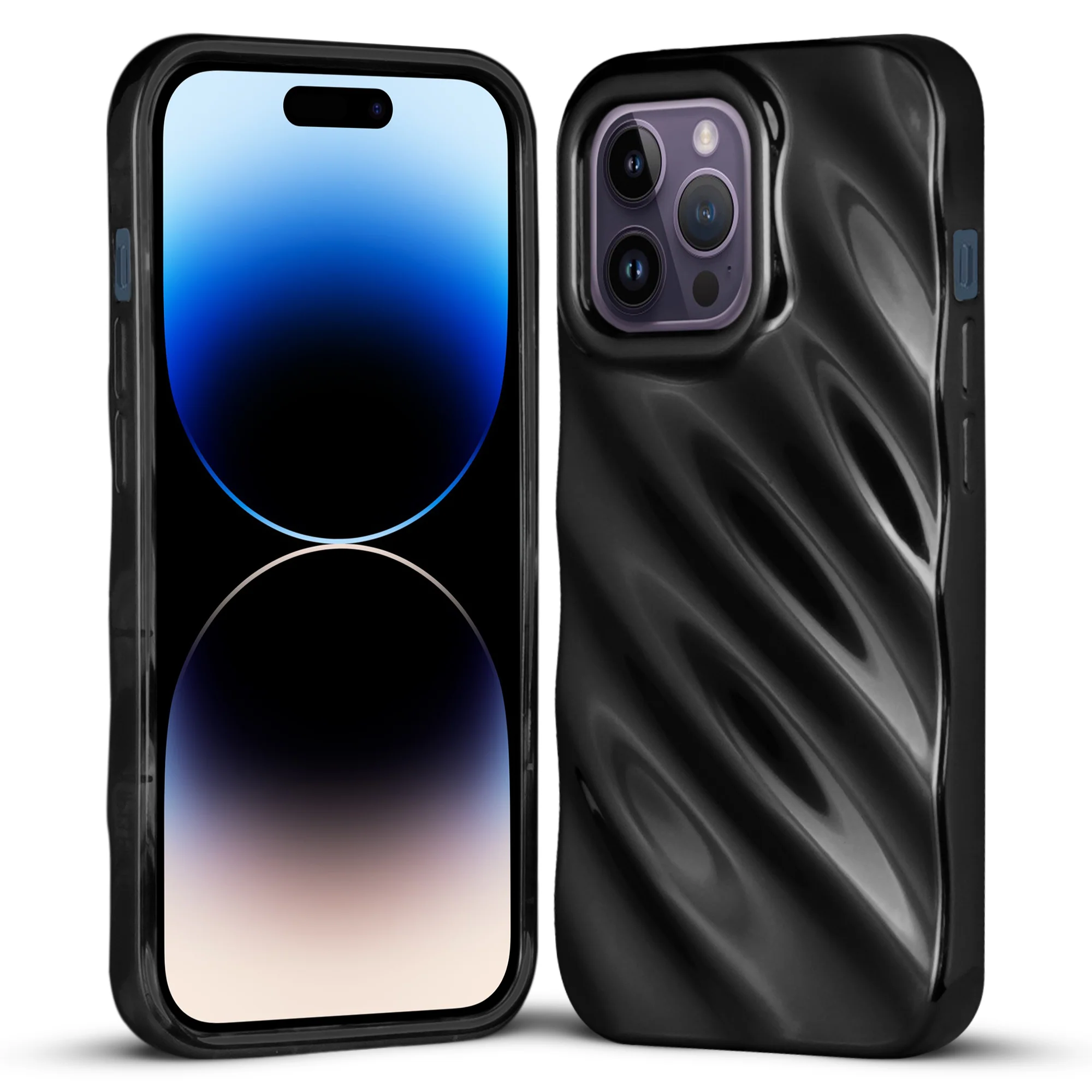 Wave Shiny Back Case for Apple iPhone 14 Pro