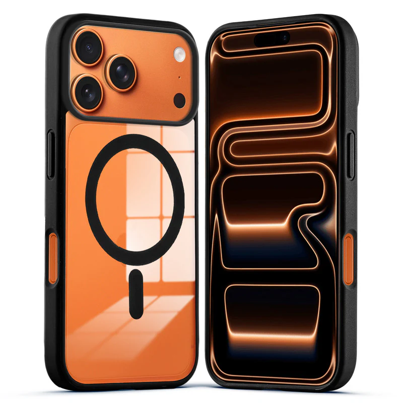Wireless Charging Support Compatible Transparent Back with Soft Silicone Edge Back Cover For Apple iphone 17 Pro Max - Image 5