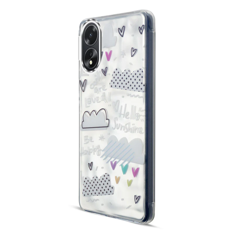Wrinkle & Artistic Wave Printed Phone Case For Oppo A38 4G - Image 14