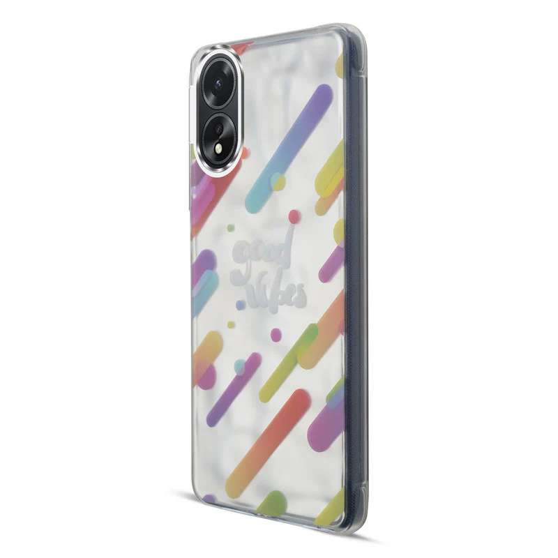 Wrinkle & Artistic Wave Printed Phone Case For Oppo A58 4G - Image 28