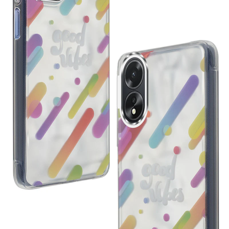 Wrinkle & Artistic Wave Printed Phone Case For Oppo A58 4G - Image 30