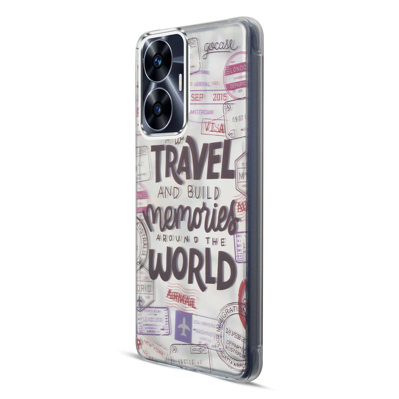 Wrinkle & Artistic Wave Printed Phone Case For Realme C55 - Image 23