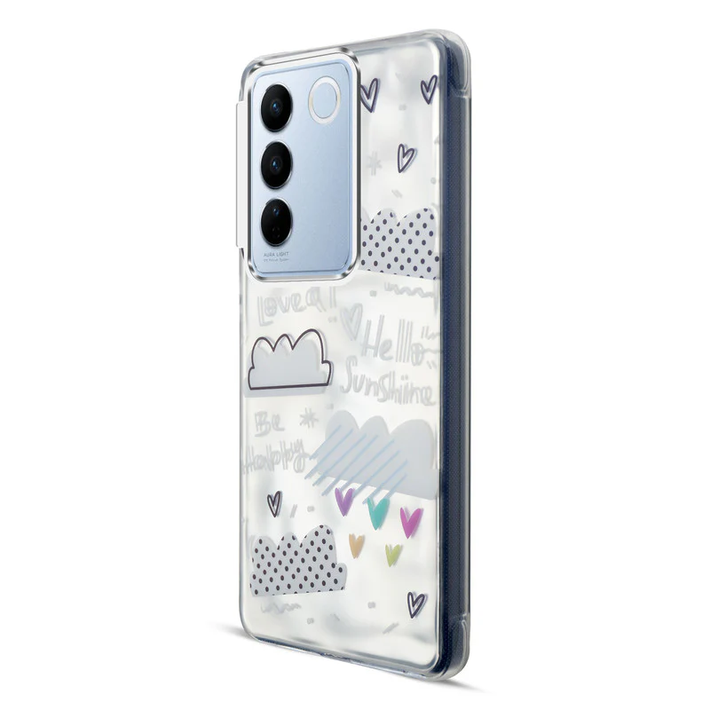 Wrinkle & Artistic Wave Printed Phone Case For Vivo V27 Pro 5G - Image 13