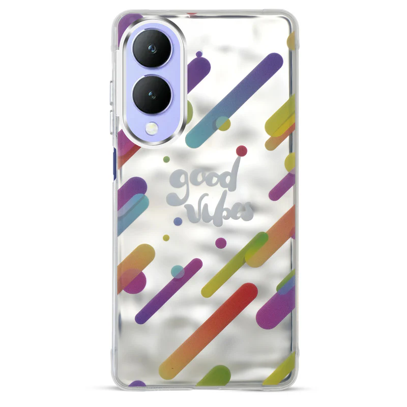 Wrinkle & Artistic Wave Printed Phone Case For Vivo Y17s - Image 31
