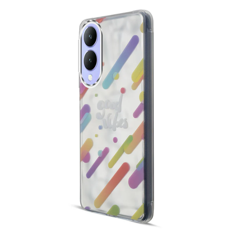 Wrinkle & Artistic Wave Printed Phone Case For Vivo Y17s - Image 34
