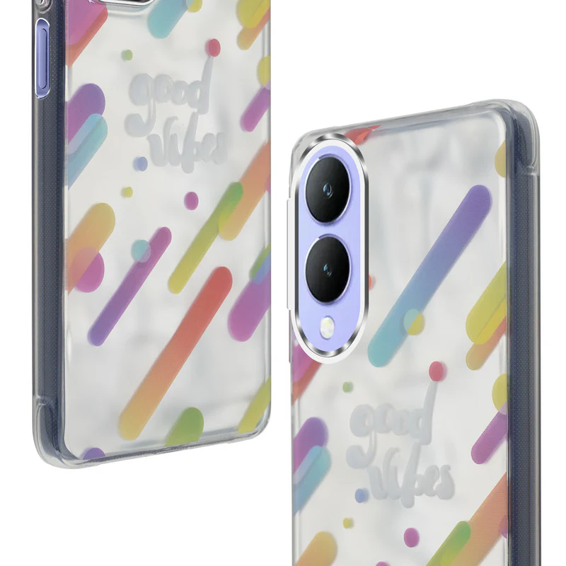 Wrinkle & Artistic Wave Printed Phone Case For Vivo Y17s - Image 36